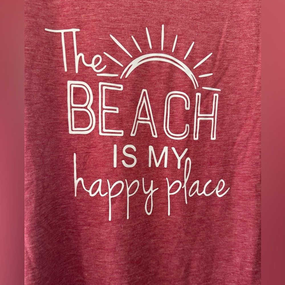 🔥🌞Graphic Tee - 'The Beach is My Happy Place' - Picture 2 of 5